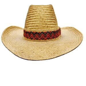 Vintage Bailey U-Rollit Cowboy Cowgirl Rodeo Straw Bandera Hat Size 6 5/8